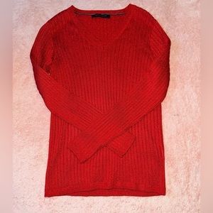 Tommy Hilfiger Tops Long Sleeve V-Neck Red Tommy Hilfiger Sweater Size Small